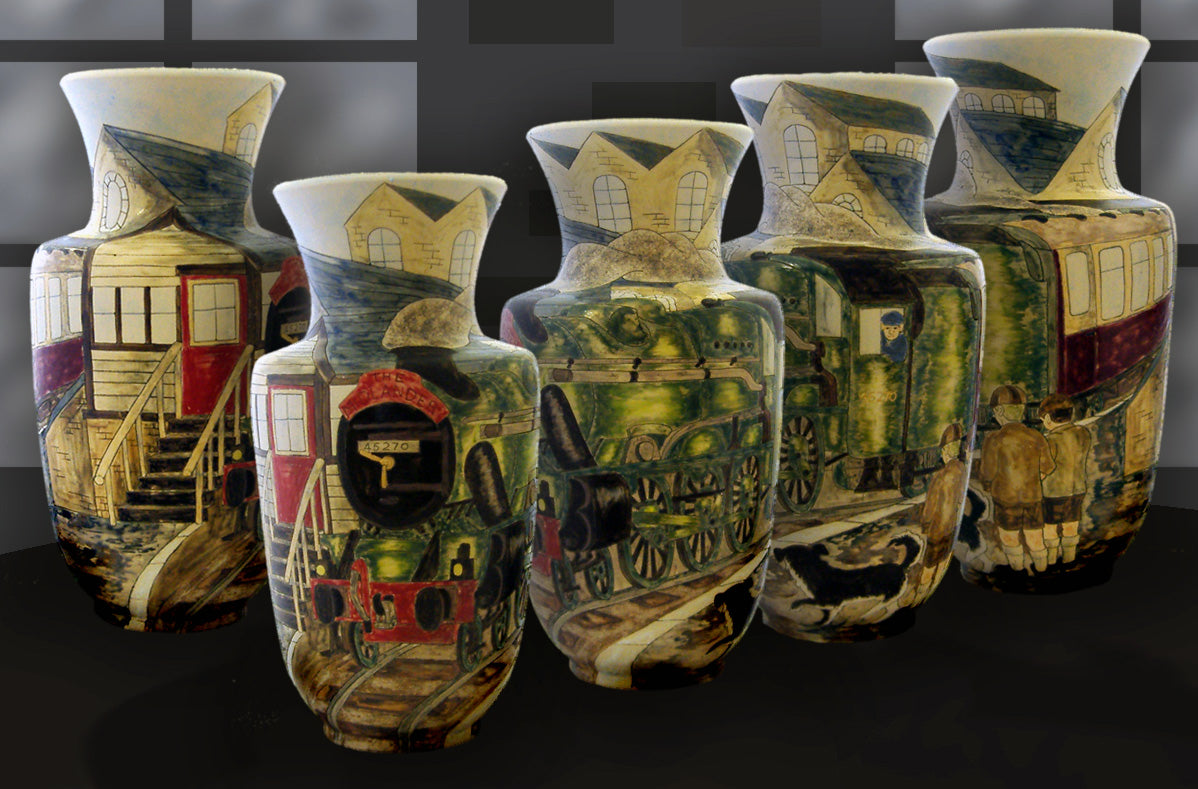 Midlander train limited edition vase of one 18"