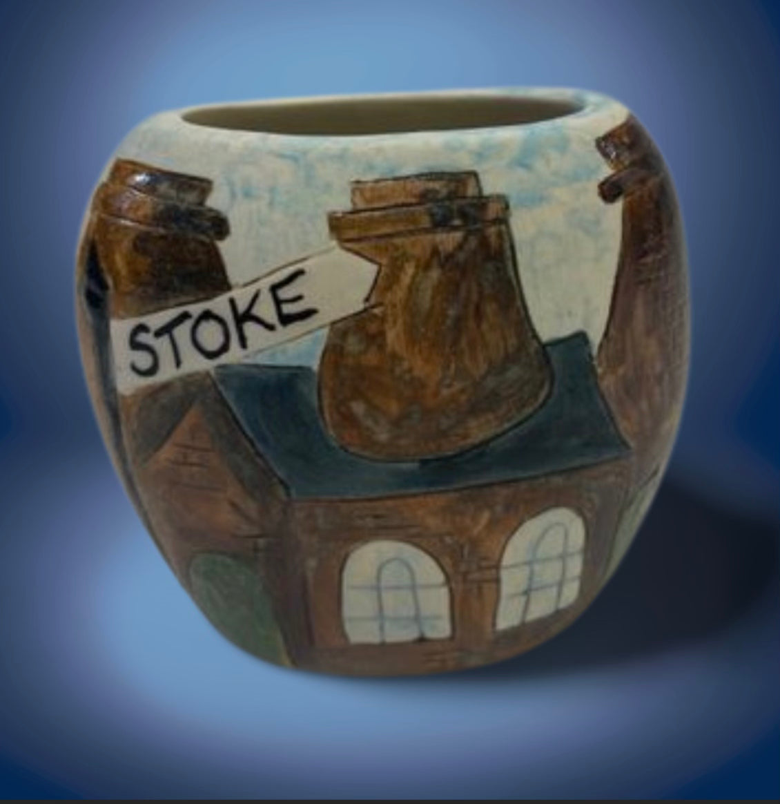 Six towns purse vase Stoke on Trent