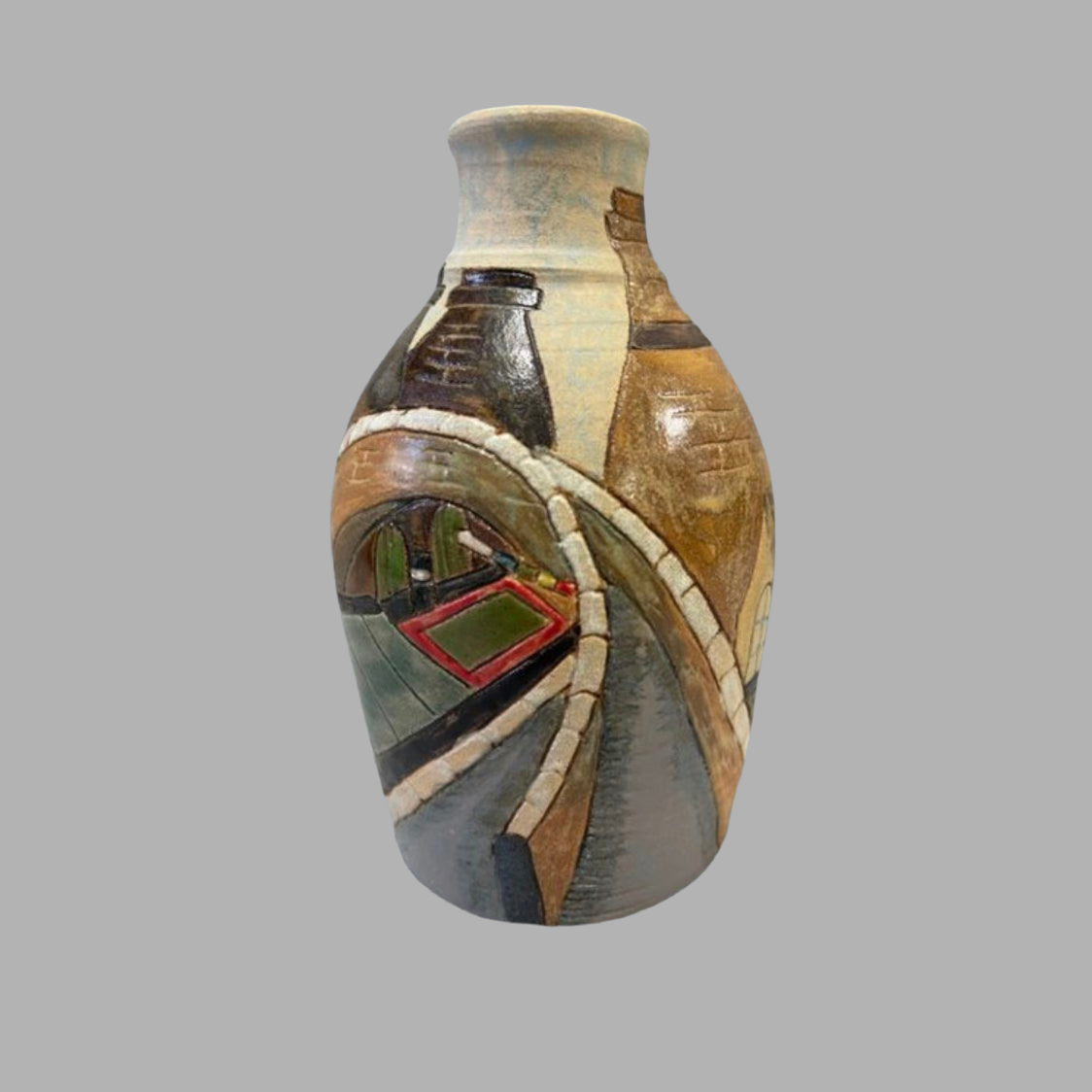 Along the tow path Hand thrown vase