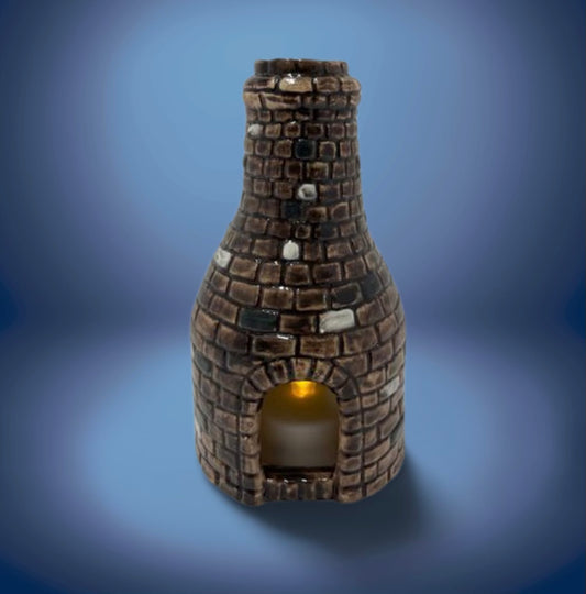 Bottle Kiln medium T light 13cm Brown
