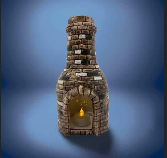 Bottle kiln T Light brown 22cm Large