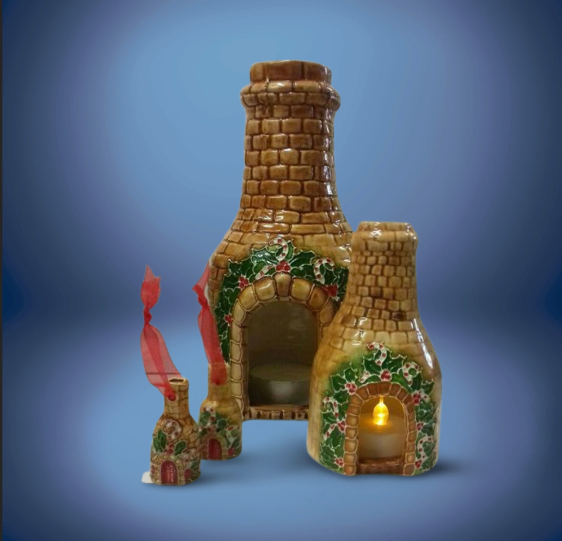 Bottle kiln Christmas design large 22cm